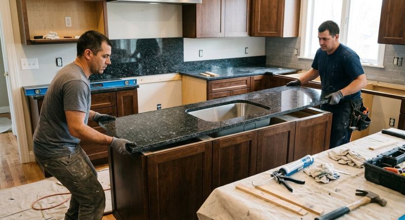 Granite Slab Installation in Santa Rosa, CA